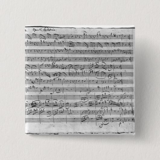 バイオリン、ハープシコードおよびvioloncello 3のためのGの専攻学生 缶バッジ (正面)