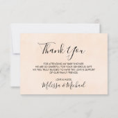 バイオリン、バレエシューズ、花と蝶 招待状 (裏面)