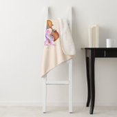 バイオリン、バレエ靴と蝶モノグラム シェルパブランケット (インサイチュ)