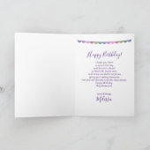 バイオリン、バレエ靴、花と蝶 カード (内部)