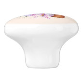 バイオリン、バレエ靴、花と蝶 セラミックノブ (側面)