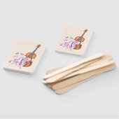 バイオリン、バレエ靴、花と蝶 ハンドファン (組立なし)