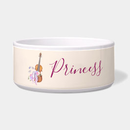 バイオリン、バレエ靴、花と蝶 ボウル