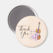 バイオリン、バレエ靴、花と蝶 マグネット (正面/裏面)