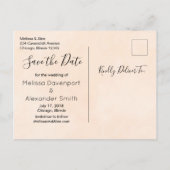 バイオリン、バレエ靴、蝶がデートを救う 案内ポストカード (裏面)