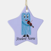 バイオリン/ビオラを遊んで下さい、暖かく曖昧な感じを得て下さい! セラミックオーナメント (右)