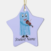 バイオリン/ビオラを遊んで下さい、暖かく曖昧な感じを得て下さい! セラミックオーナメント (左)