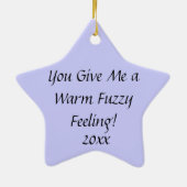 バイオリン/ビオラを遊んで下さい、暖かく曖昧な感じを得て下さい! セラミックオーナメント (裏面)