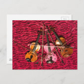 バイオリン フォトギフト ポストカード (正面/裏面)