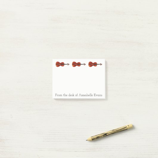 バイオリン ポストイット (デスク上)