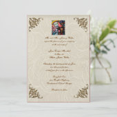 バイオリン·マン·デイ·オブ·ザ·デッド·結婚式招待状 招待状 (スタンド正面)