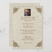 バイオリン·マン·デイ·オブ·ザ·デッド·結婚式招待状 招待状 (正面/裏面)