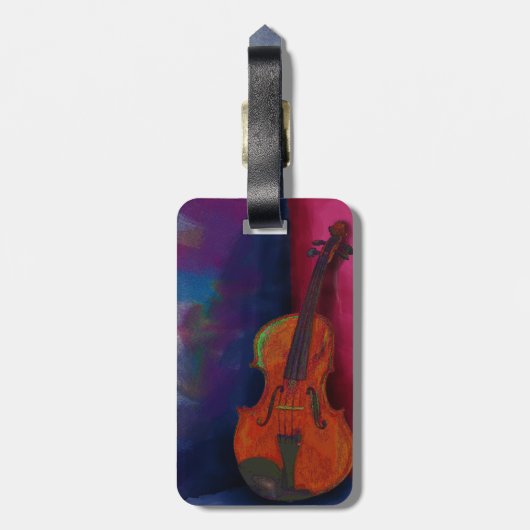 バイオリン ラゲッジタグ (裏面縦)