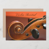 バイオリン·リサイエレガントタル·パフスタイリッシュォーマンス 招待状 (正面/裏面)