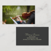 バイオリン·レッスン、インストラクター、音楽名刺 名刺 (正面/裏面)