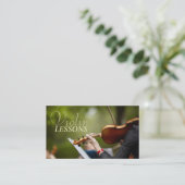 バイオリン·レッスン、インストラクター、音楽名刺 名刺 (スタンド正面)