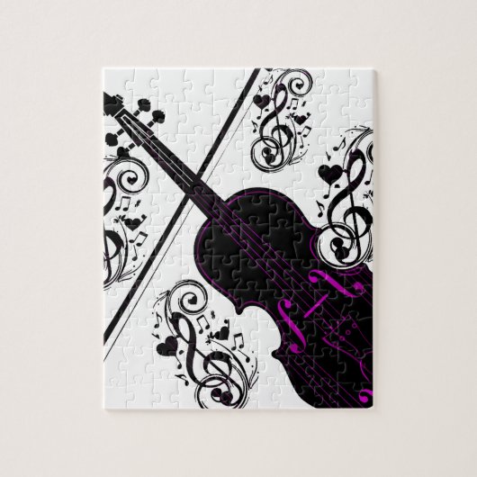 バイオリン、ロッキング愛_ ジグソーパズル (縦)