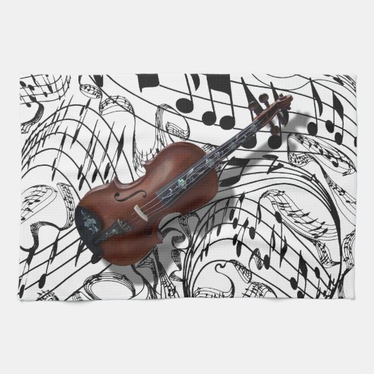 バイオリン-台所タオル キッチンタオル (横)