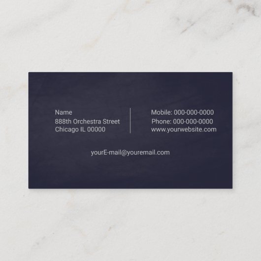 バイオリン 名刺 (裏面)