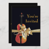 バイオリン 招待状 (正面/裏面)