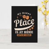 バイオリン - 私の幸せな場所は家 カード (黄色い花)