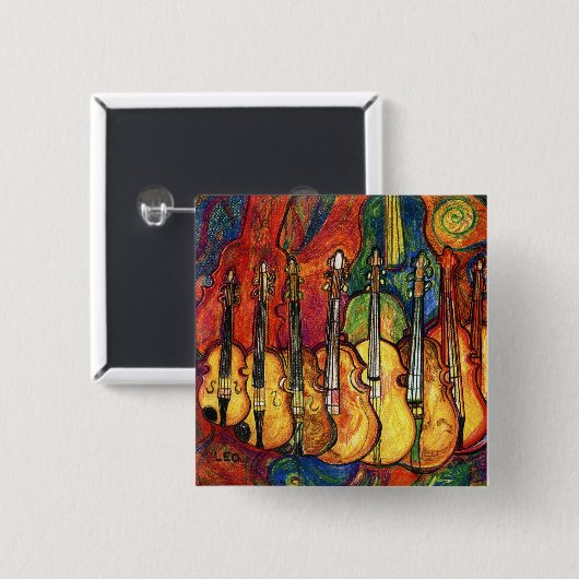 バイオリン 缶バッジ (正面&裏面)