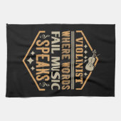 バイオリン – 言葉が音楽に合わない話場所 キッチンタオル (横)