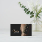 バイオリン、音楽レッスン、インストラクター名刺 名刺 (スタンド正面)