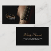 バイオリン、音楽レッスン、インストラクター名刺 名刺 (正面/裏面)