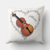 バイオリン 音符 クッション (正面)