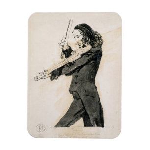 バイオリン、1を演奏するNiccolo Paganini (1782-1840年) マグネット