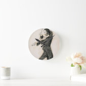 バイオリン、1を演奏するNiccolo Paganini (1782-1840年) ラウンド壁時計 (ホーム)