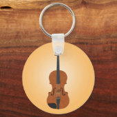 バイオリン： 3Dモデル：キーチェーン キーホルダー (正面)
