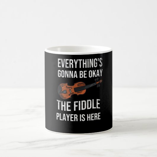 バイオリン| Fiddle Player贈答品おもしろいことわざ コーヒーマグカップ (中央)