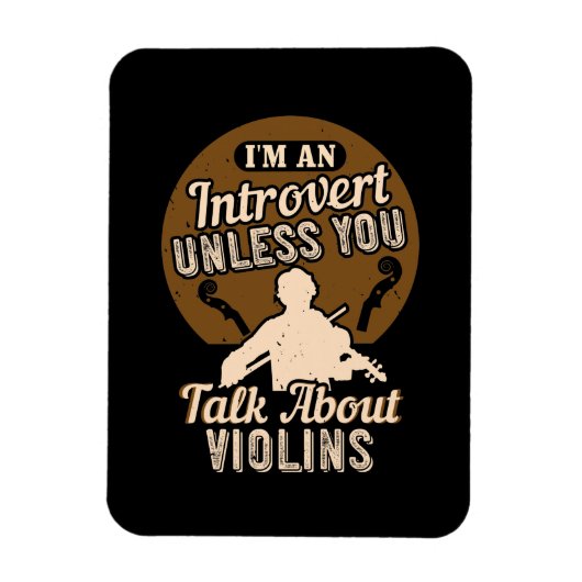 バイオリン – I'm An Introvert マグネット (縦)