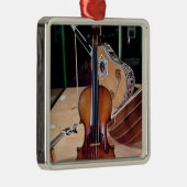 バイオリン、Stradivari著、クレモーナ1699年(写真; メタルオーナメント (右)