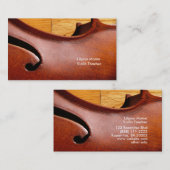 バイオリンFの穴のバイオリンの名刺のテンプレート 名刺 (正面/裏面)