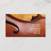 バイオリンFの穴のバイオリンの名刺のテンプレート 名刺 (裏面)