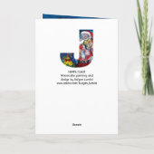 バイオリンJモノグラム付きサンタ シーズンカード (裏面)