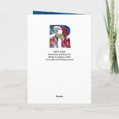 バイオリンRモノグラム付きサンタ シーズンカード (裏面)