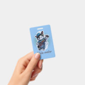 バイオリンTシャツ付き猫 バッジ (手持ち)