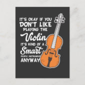 バイオリンTシャツ – バイオおもしろいリン頭が切れる奏者のヴァイオリン遊ス ポストカード (正面)