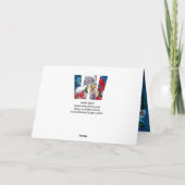 バイオリンWモノグラム付きサンタ シーズンカード (裏面)