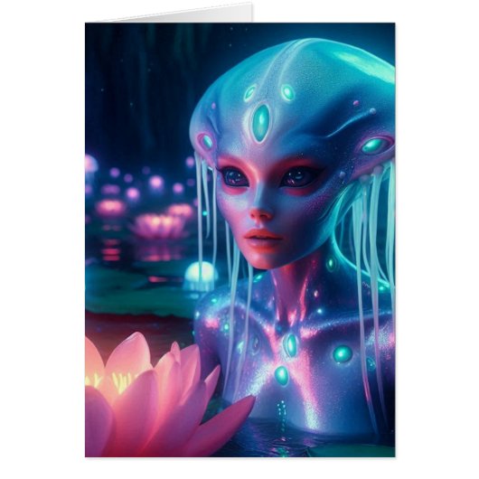 バイオルミネッセンス水泳エイリアンすべての場合 (正面)