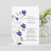 バイオレかわいらしットフローラつる植物ブライダルシャワー 招待状 (スタンド正面)