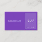 バイオレスタイリッシューモダンドプロフェッショナルクリエイティブシック 名刺 (正面)