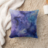バイオレットおよびブルーウォーターの色 クッション (ブランケット)