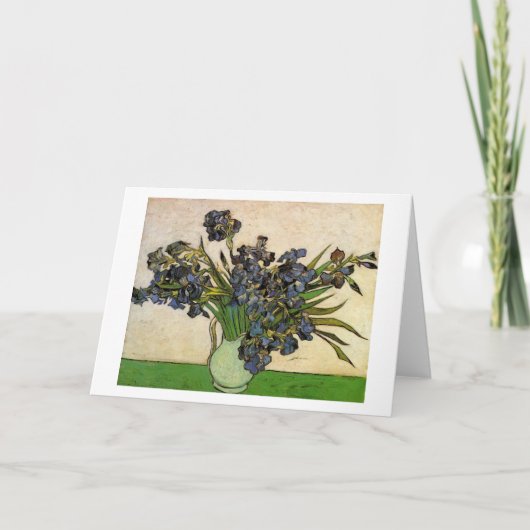 バイオレットが付いているつぼはゴッホのファインアートを絞ります カード (正面)