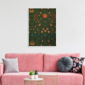 バイオレットとオダマキ（植物）（ウィリアム・モリス著） キャンバスプリント (インサイチュ (リビング))