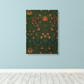 バイオレットとオダマキ（植物）（ウィリアム・モリス著） キャンバスプリント (インサイチュ (ウッドフロア))
